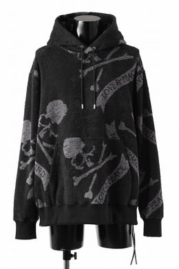 MASTERMIND WORLD TERRY CLOTH HOODIE / REGULAR FIT (BLACK x CHARCOAL)