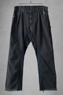 画像をギャラリービューアに読み込む, CHANGES x LOOM exclusive REMAKE REGULAR FIT CARPENTER PANTS / VINTAGE DUCK FABRIC (STONE WASHED) (BLACK #G)