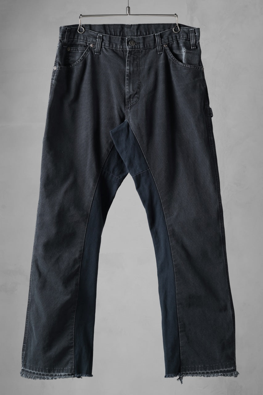 画像をギャラリービューアに読み込む, CHANGES x LOOM exclusive REMAKE REGULAR FIT CARPENTER PANTS / VINTAGE DUCK FABRIC (STONE WASHED) (BLACK #G)