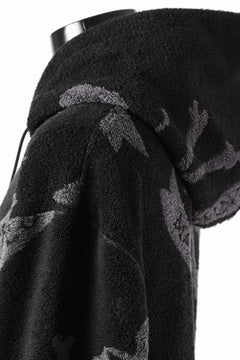 画像をギャラリービューアに読み込む, MASTERMIND WORLD TERRY CLOTH HOODIE / REGULAR FIT (BLACK x CHARCOAL)