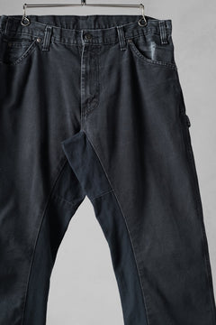 画像をギャラリービューアに読み込む, CHANGES x LOOM exclusive REMAKE REGULAR FIT CARPENTER PANTS / VINTAGE DUCK FABRIC (STONE WASHED) (BLACK #G)