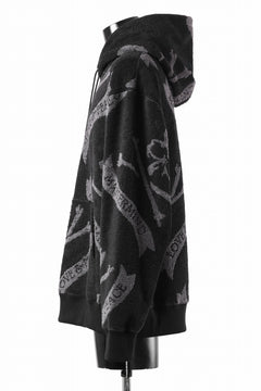 画像をギャラリービューアに読み込む, MASTERMIND WORLD TERRY CLOTH HOODIE / REGULAR FIT (BLACK x CHARCOAL)