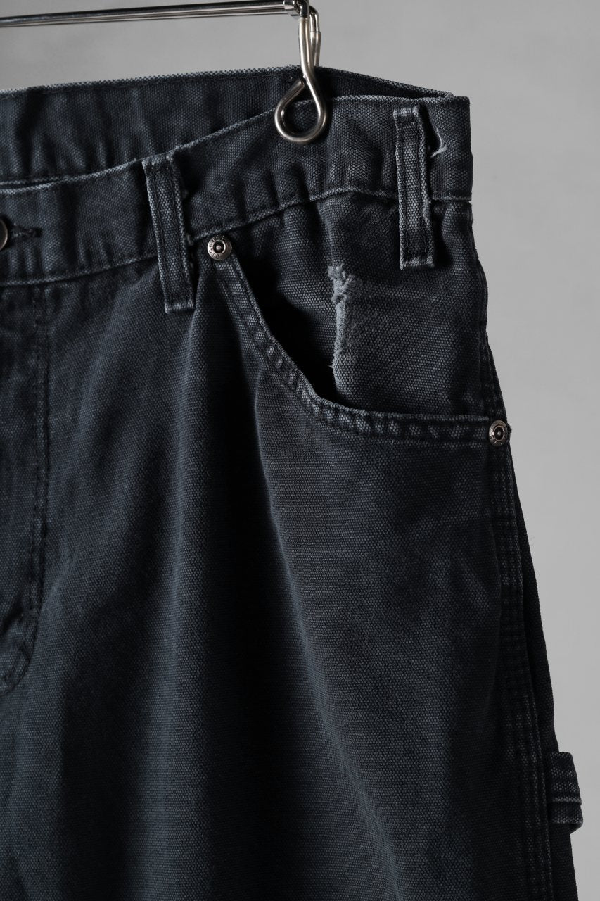 画像をギャラリービューアに読み込む, CHANGES x LOOM exclusive REMAKE REGULAR FIT CARPENTER PANTS / VINTAGE DUCK FABRIC (STONE WASHED) (BLACK #G)