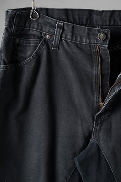 画像をギャラリービューアに読み込む, CHANGES x LOOM exclusive REMAKE REGULAR FIT CARPENTER PANTS / VINTAGE DUCK FABRIC (STONE WASHED) (BLACK #G)