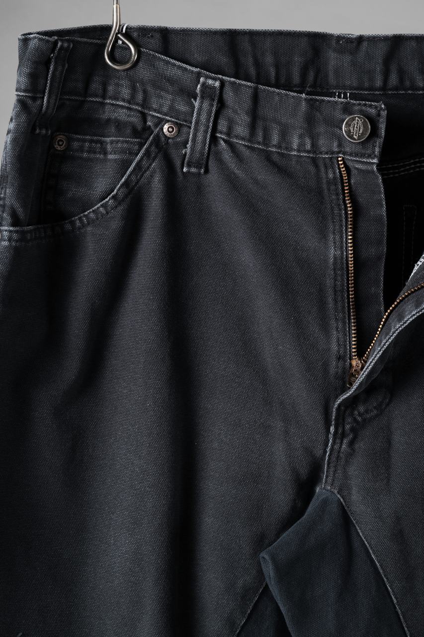 画像をギャラリービューアに読み込む, CHANGES x LOOM exclusive REMAKE REGULAR FIT CARPENTER PANTS / VINTAGE DUCK FABRIC (STONE WASHED) (BLACK #G)