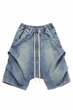 画像をギャラリービューアに読み込む, A.F ARTEFACT TUCK SHORTS / FADED DENIM (INDIGO)