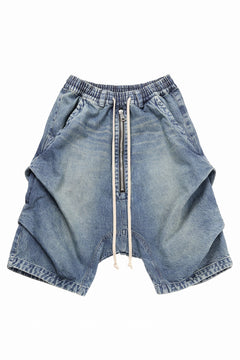 画像をギャラリービューアに読み込む, A.F ARTEFACT TUCK SHORTS / FADED DENIM (INDIGO)