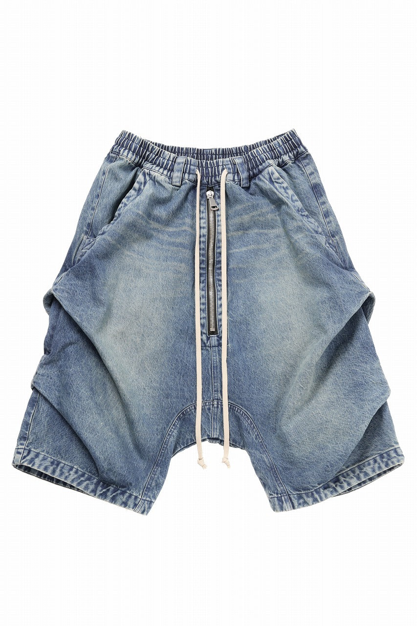 画像をギャラリービューアに読み込む, A.F ARTEFACT TUCK SHORTS / FADED DENIM (INDIGO)