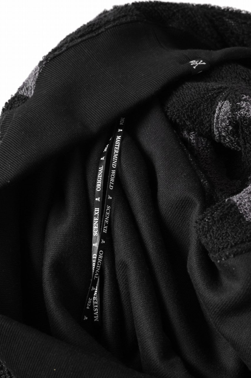 画像をギャラリービューアに読み込む, MASTERMIND WORLD TERRY CLOTH HOODIE / REGULAR FIT (BLACK x CHARCOAL)