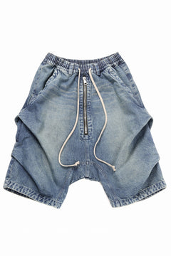 画像をギャラリービューアに読み込む, A.F ARTEFACT TUCK SHORTS / FADED DENIM (INDIGO)