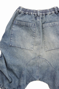 画像をギャラリービューアに読み込む, A.F ARTEFACT TUCK SHORTS / FADED DENIM (INDIGO)