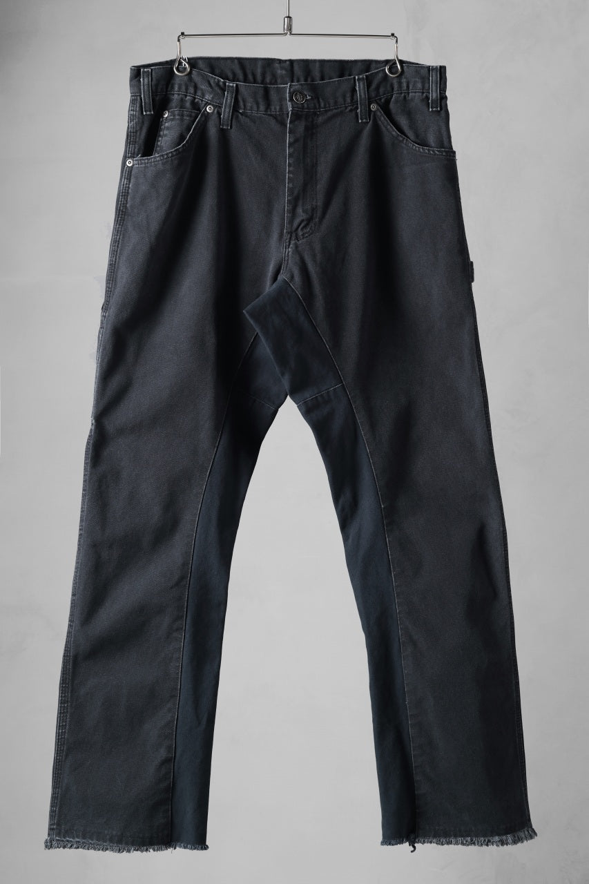 画像をギャラリービューアに読み込む, CHANGES x LOOM exclusive REMAKE REGULAR FIT CARPENTER PANTS / VINTAGE DUCK FABRIC (STONE WASHED) (BLACK #H)