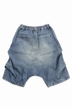 画像をギャラリービューアに読み込む, A.F ARTEFACT TUCK SHORTS / FADED DENIM (INDIGO)