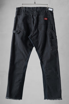 画像をギャラリービューアに読み込む, CHANGES x LOOM exclusive REMAKE REGULAR FIT CARPENTER PANTS / VINTAGE DUCK FABRIC (STONE WASHED) (BLACK #H)