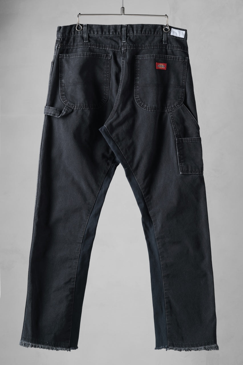 画像をギャラリービューアに読み込む, CHANGES x LOOM exclusive REMAKE REGULAR FIT CARPENTER PANTS / VINTAGE DUCK FABRIC (STONE WASHED) (BLACK #H)