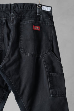 画像をギャラリービューアに読み込む, CHANGES x LOOM exclusive REMAKE REGULAR FIT CARPENTER PANTS / VINTAGE DUCK FABRIC (STONE WASHED) (BLACK #H)