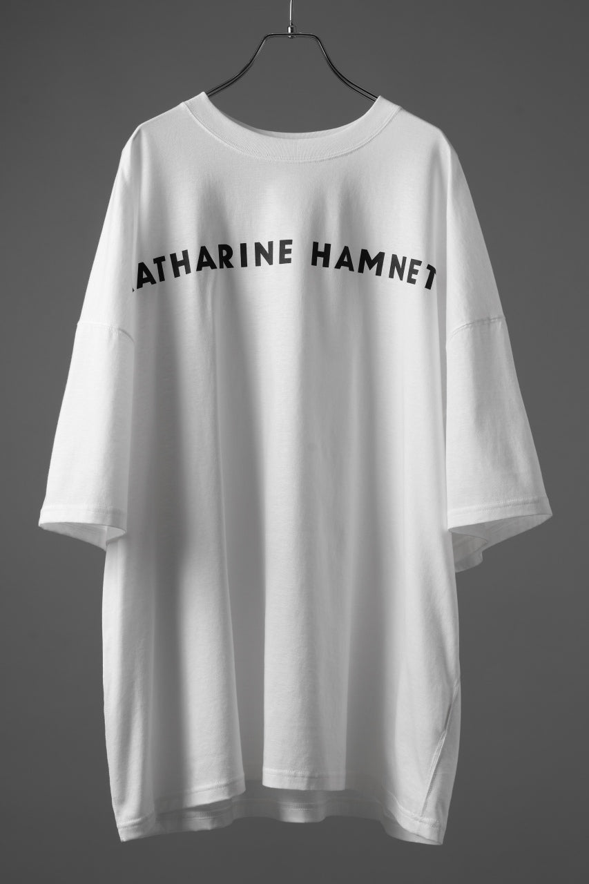 画像をギャラリービューアに読み込む, KATHARINE HAMNETT OVER SIZED FRONT LOGO TEE (WHITE)