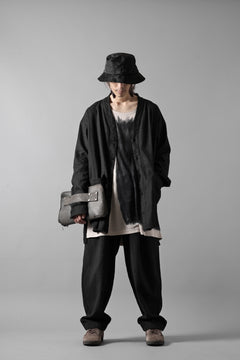 画像をギャラリービューアに読み込む, CAPERTICA PEGTOP EASY PANTS / RAMIE COTTON CANVAS (BURNED BLACK)