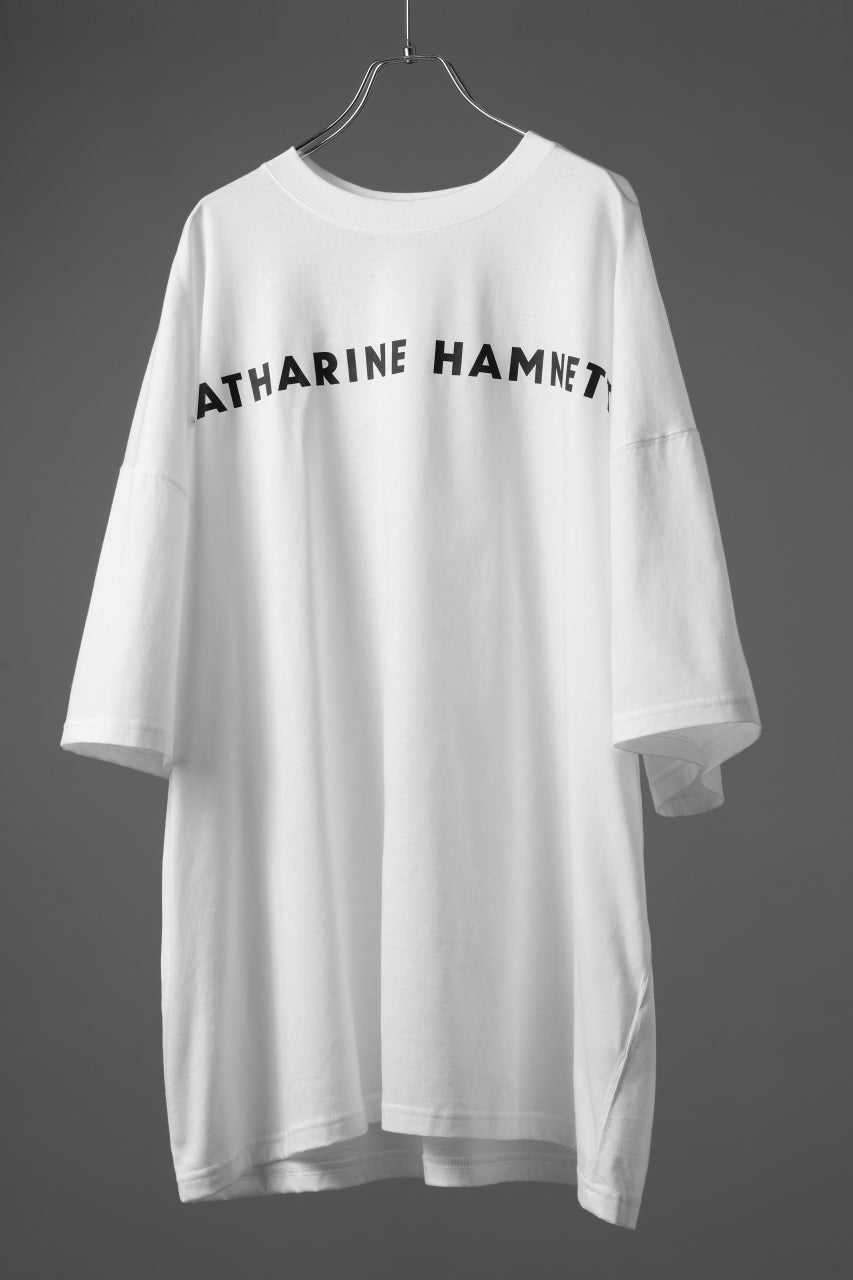 画像をギャラリービューアに読み込む, KATHARINE HAMNETT OVER SIZED FRONT LOGO TEE (WHITE)