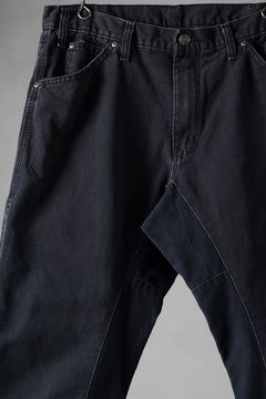 画像をギャラリービューアに読み込む, CHANGES x LOOM exclusive REMAKE REGULAR FIT CARPENTER PANTS / VINTAGE DUCK FABRIC (STONE WASHED) (BLACK #I)