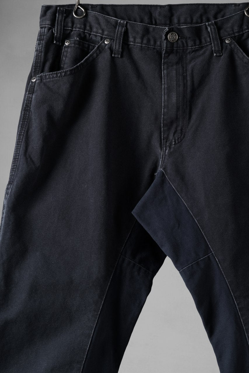 画像をギャラリービューアに読み込む, CHANGES x LOOM exclusive REMAKE REGULAR FIT CARPENTER PANTS / VINTAGE DUCK FABRIC (STONE WASHED) (BLACK #I)