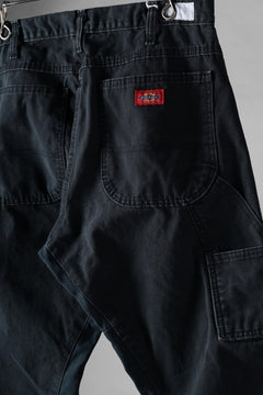 画像をギャラリービューアに読み込む, CHANGES x LOOM exclusive REMAKE REGULAR FIT CARPENTER PANTS / VINTAGE DUCK FABRIC (STONE WASHED) (BLACK #I)
