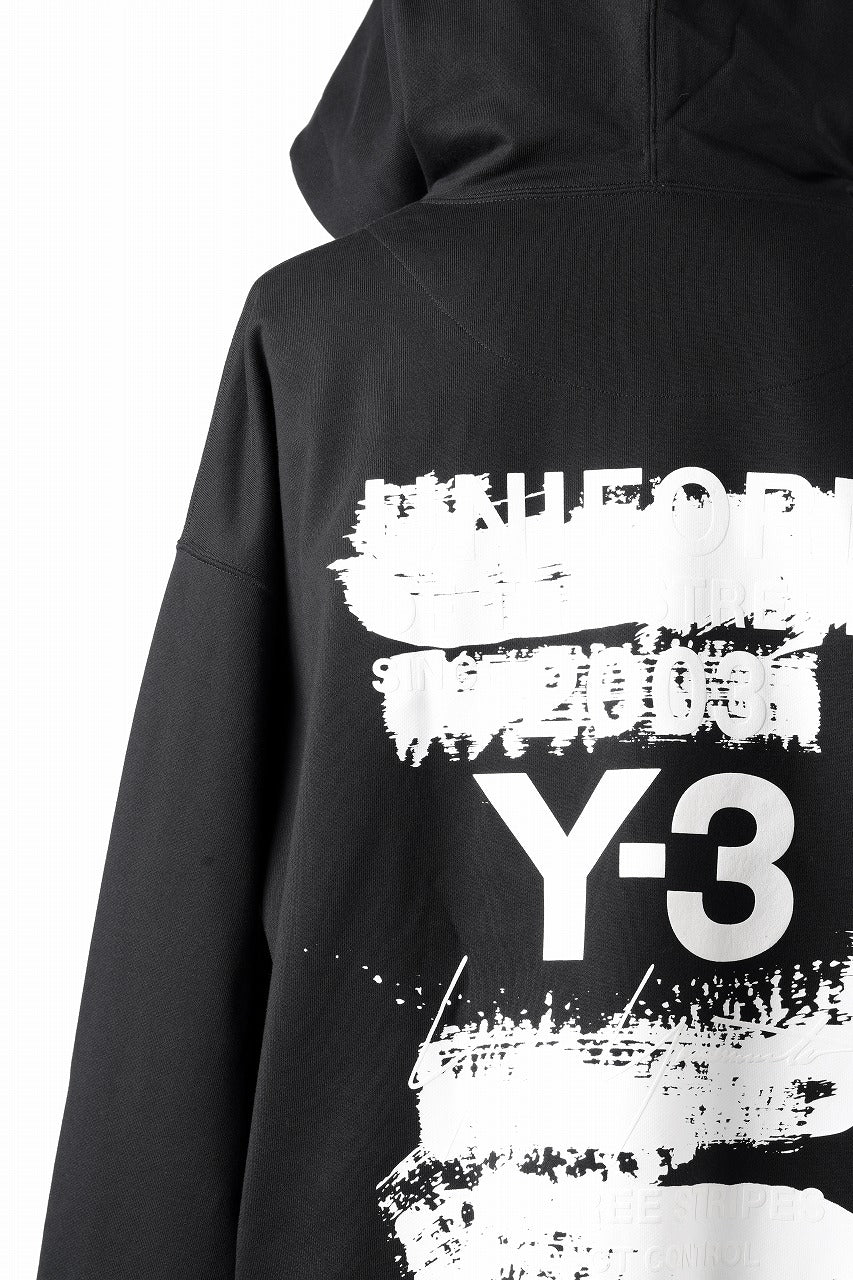 画像をギャラリービューアに読み込む, Y-3 Yohji Yamamoto GRAPHIC SWEAT HOODIE (BLACK)