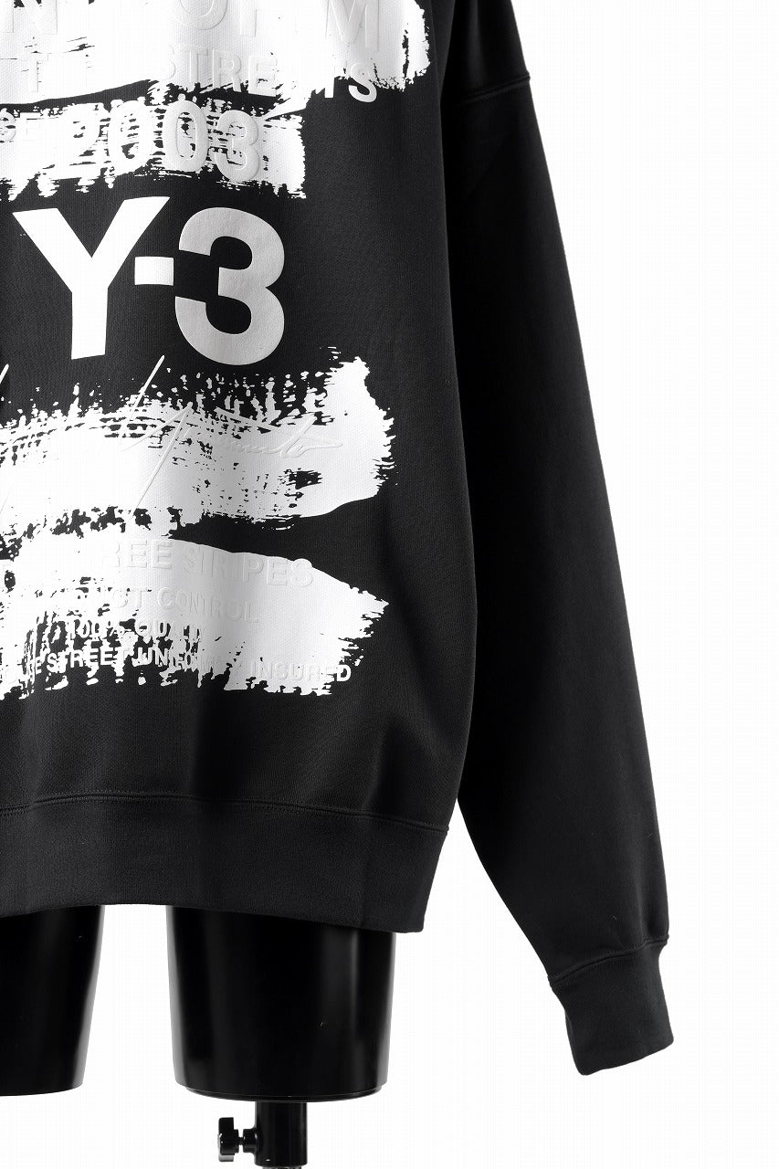 画像をギャラリービューアに読み込む, Y-3 Yohji Yamamoto GRAPHIC SWEAT HOODIE (BLACK)