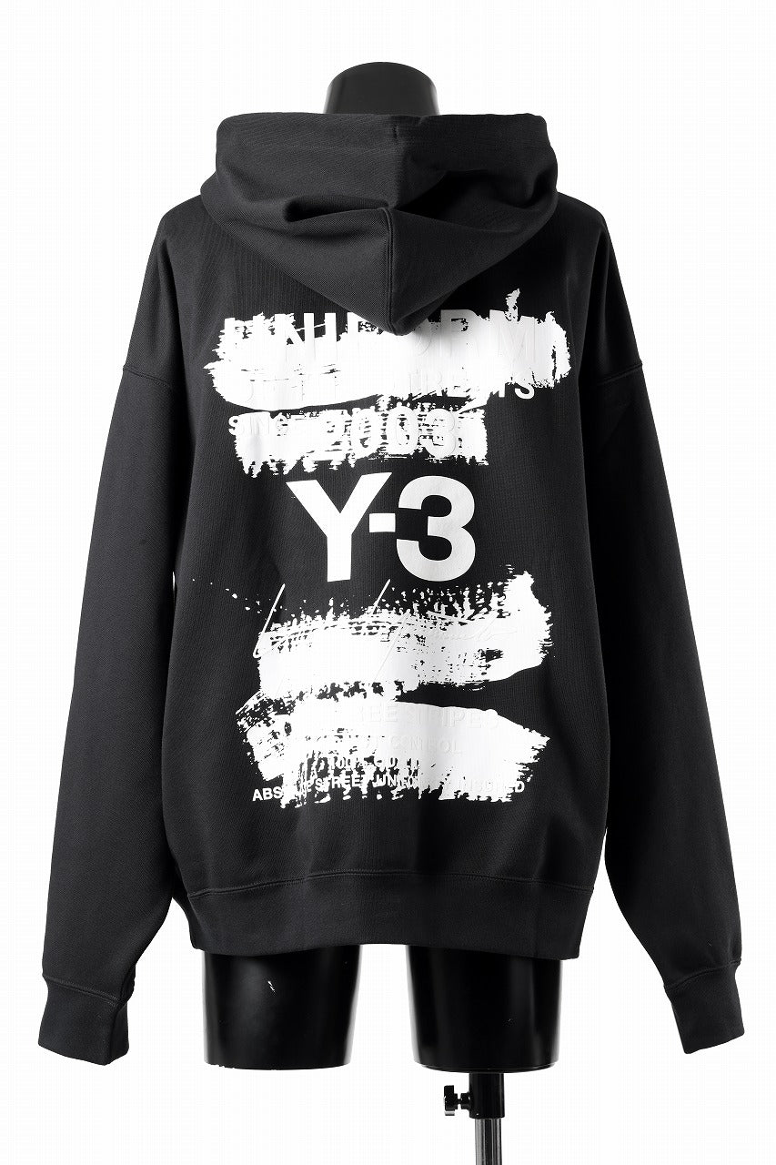 画像をギャラリービューアに読み込む, Y-3 Yohji Yamamoto GRAPHIC SWEAT HOODIE (BLACK)