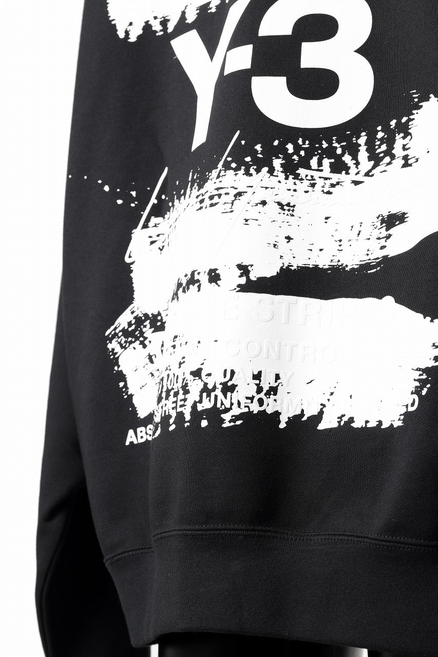 画像をギャラリービューアに読み込む, Y-3 Yohji Yamamoto GRAPHIC SWEAT HOODIE (BLACK)