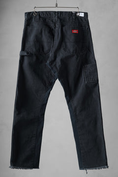 画像をギャラリービューアに読み込む, CHANGES x LOOM exclusive REMAKE REGULAR FIT CARPENTER PANTS / VINTAGE DUCK FABRIC (STONE WASHED) (BLACK #I)