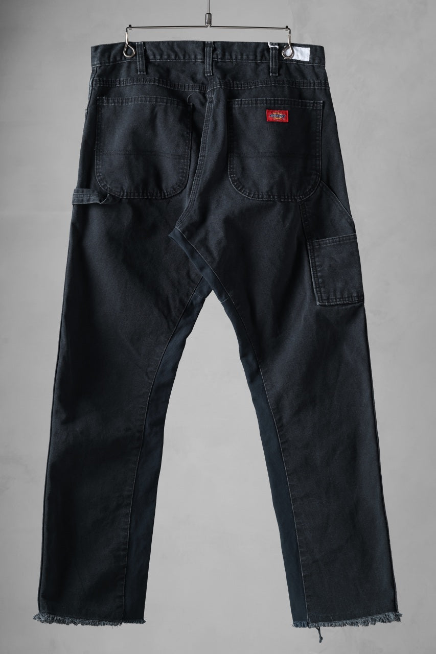 画像をギャラリービューアに読み込む, CHANGES x LOOM exclusive REMAKE REGULAR FIT CARPENTER PANTS / VINTAGE DUCK FABRIC (STONE WASHED) (BLACK #I)