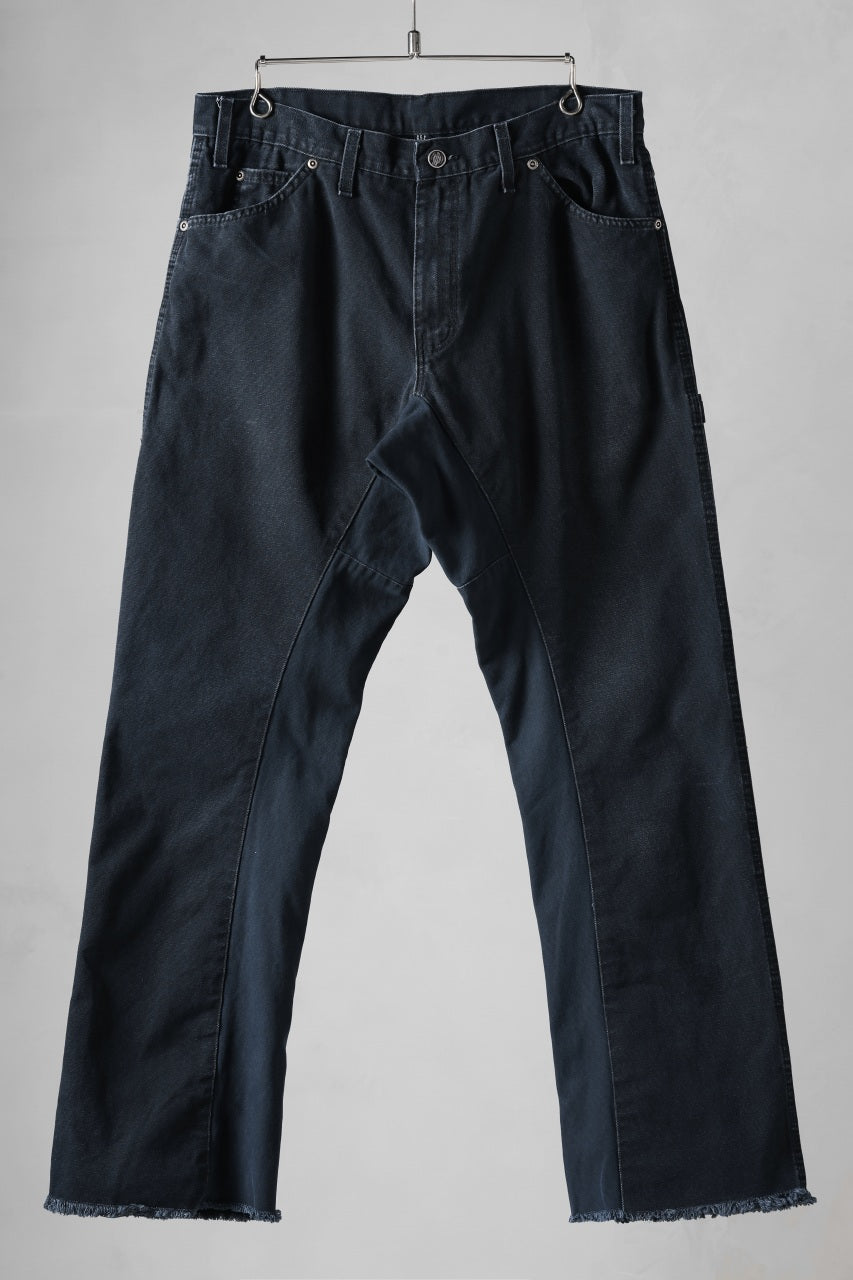 画像をギャラリービューアに読み込む, CHANGES x LOOM exclusive REMAKE REGULAR FIT CARPENTER PANTS / VINTAGE DUCK FABRIC (STONE WASHED) (BLACK #J)