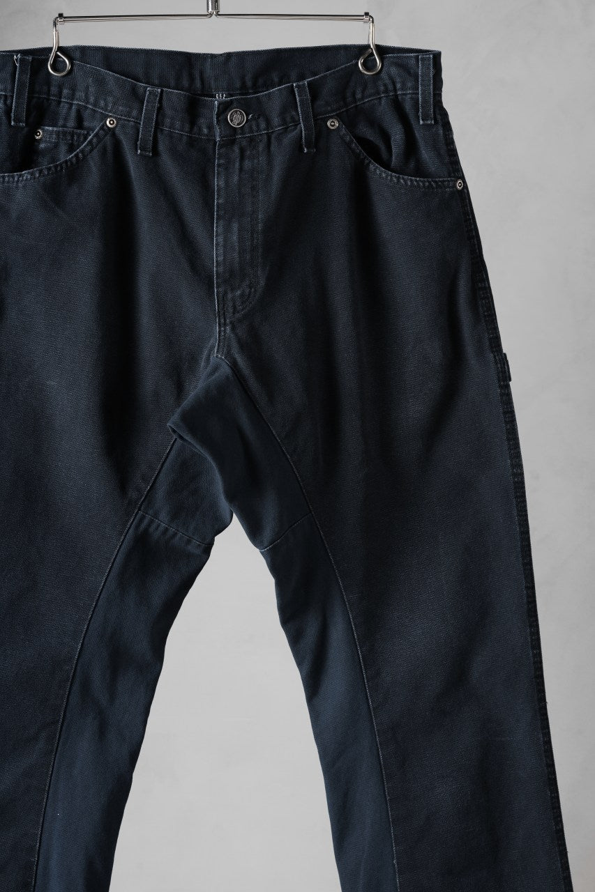 画像をギャラリービューアに読み込む, CHANGES x LOOM exclusive REMAKE REGULAR FIT CARPENTER PANTS / VINTAGE DUCK FABRIC (STONE WASHED) (BLACK #J)