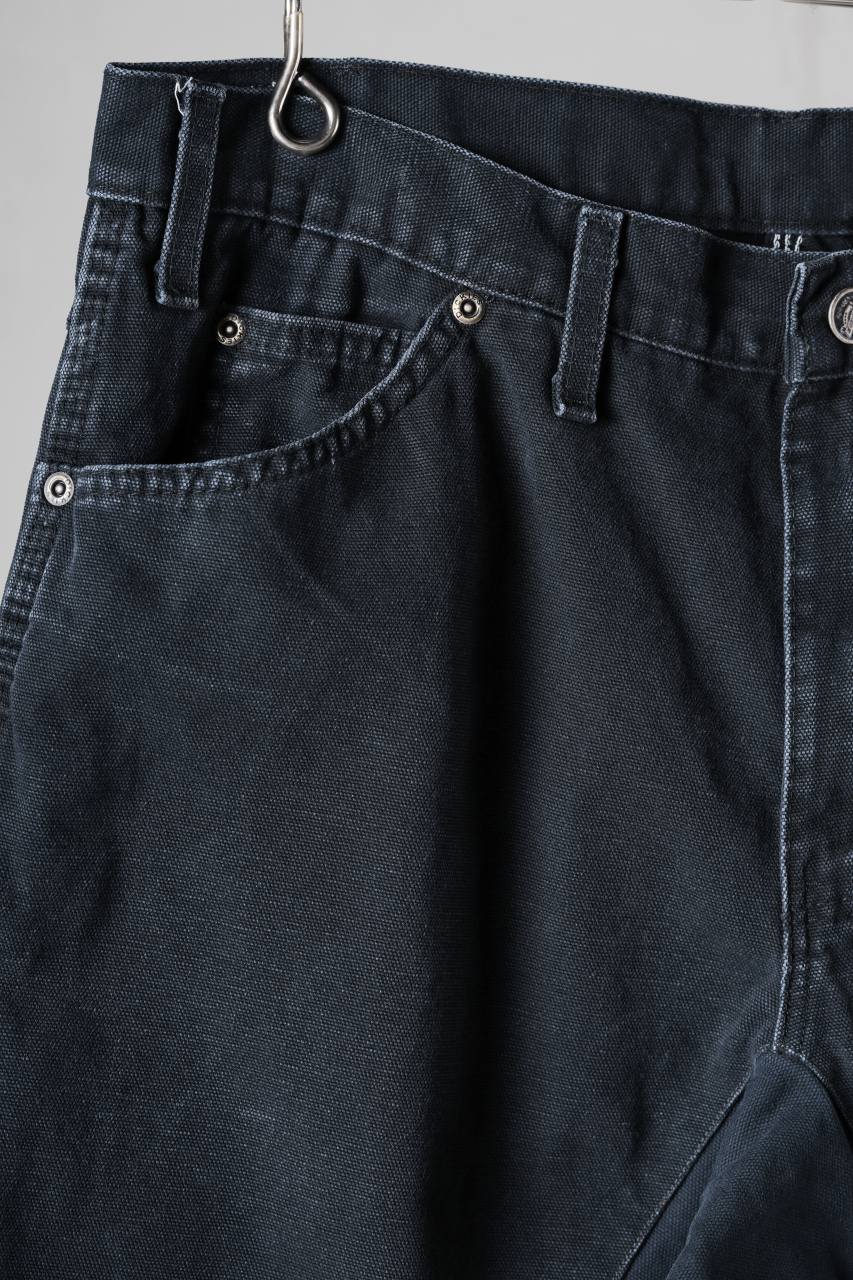 画像をギャラリービューアに読み込む, CHANGES x LOOM exclusive REMAKE REGULAR FIT CARPENTER PANTS / VINTAGE DUCK FABRIC (STONE WASHED) (BLACK #J)