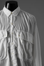 画像をギャラリービューアに読み込む, KATHARINE HAMNETT PARACHUTE LONG TAIL SHIRT / GARMENT DYED (WHITE)