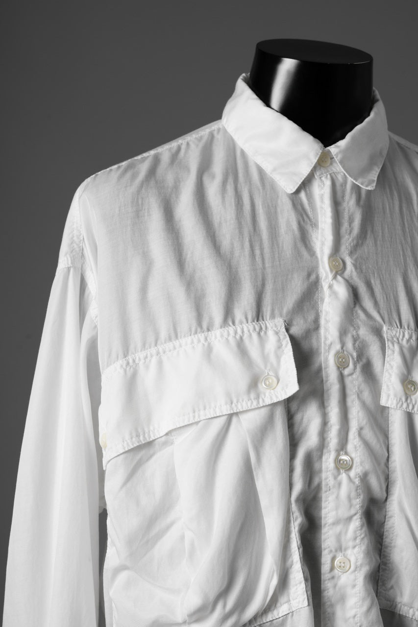画像をギャラリービューアに読み込む, KATHARINE HAMNETT PARACHUTE LONG TAIL SHIRT / GARMENT DYED (WHITE)