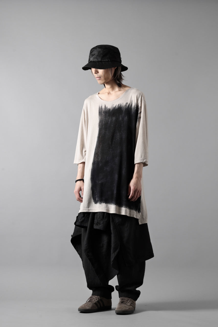 画像をギャラリービューアに読み込む, CAPERTICA PEGTOP EASY PANTS / RAMIE COTTON CANVAS (BURNED BLACK)