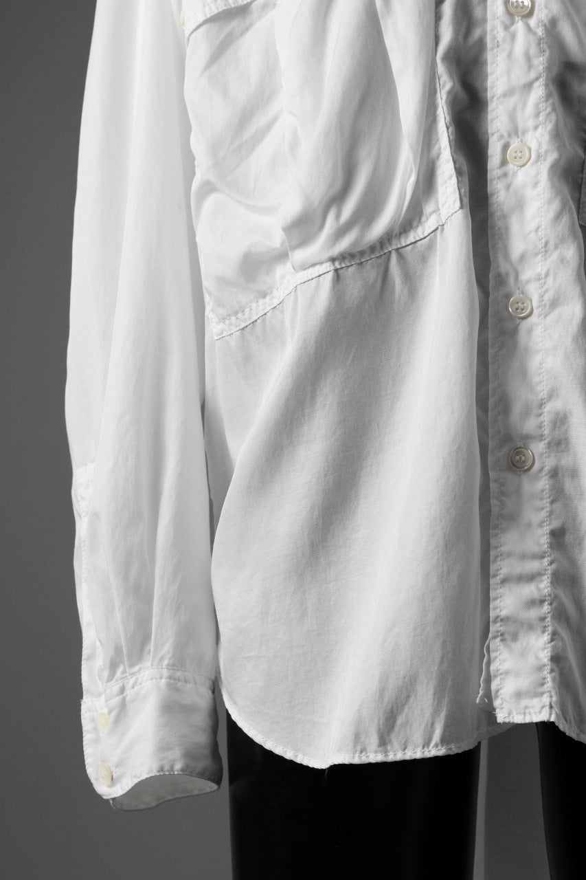 画像をギャラリービューアに読み込む, KATHARINE HAMNETT PARACHUTE LONG TAIL SHIRT / GARMENT DYED (WHITE)