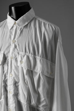 画像をギャラリービューアに読み込む, KATHARINE HAMNETT PARACHUTE LONG TAIL SHIRT / GARMENT DYED (WHITE)