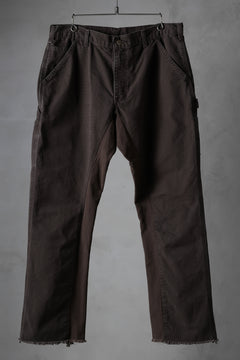 画像をギャラリービューアに読み込む, CHANGES x LOOM exclusive REMAKE REGULAR FIT CARPENTER PANTS / VINTAGE DUCK FABRIC (STONE WASHED) (BROWN #A)