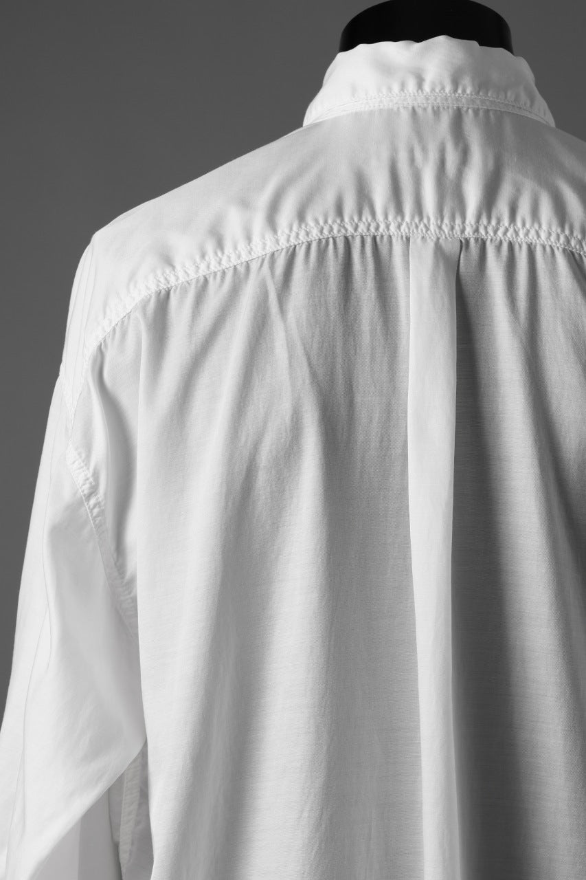 画像をギャラリービューアに読み込む, KATHARINE HAMNETT PARACHUTE LONG TAIL SHIRT / GARMENT DYED (WHITE)