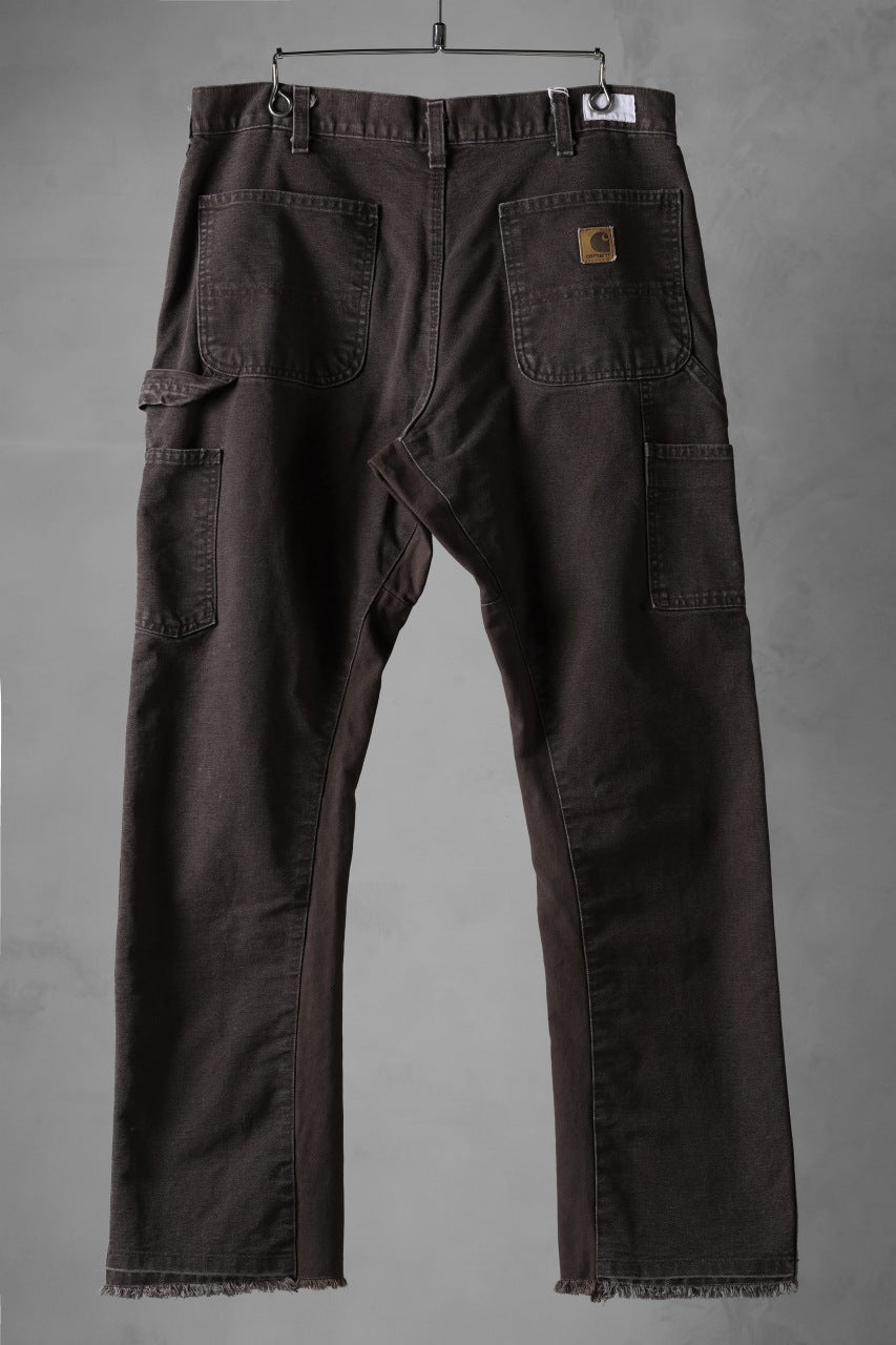画像をギャラリービューアに読み込む, CHANGES x LOOM exclusive REMAKE REGULAR FIT CARPENTER PANTS / VINTAGE DUCK FABRIC (STONE WASHED) (BROWN #B)