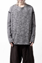 Load image into Gallery viewer, KLASICA ASLEEP LOOSE PULL OVER / GRAINY PRINT BACK SIDE FLEECE (GREIGE)