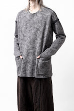 Load image into Gallery viewer, KLASICA ASLEEP LOOSE PULL OVER / GRAINY PRINT BACK SIDE FLEECE (GREIGE)