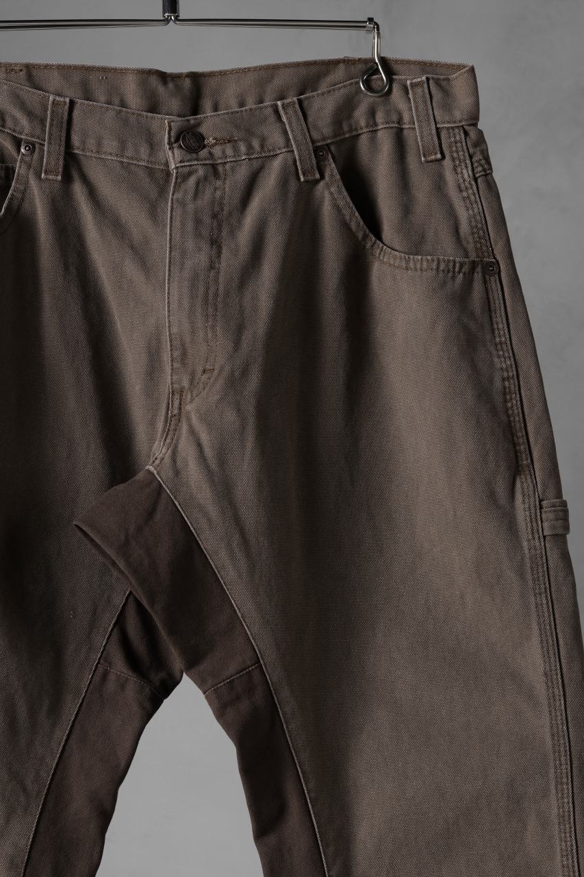 画像をギャラリービューアに読み込む, CHANGES x LOOM exclusive REMAKE REGULAR FIT CARPENTER PANTS / VINTAGE DUCK FABRIC (STONE WASHED) (BROWN #D)