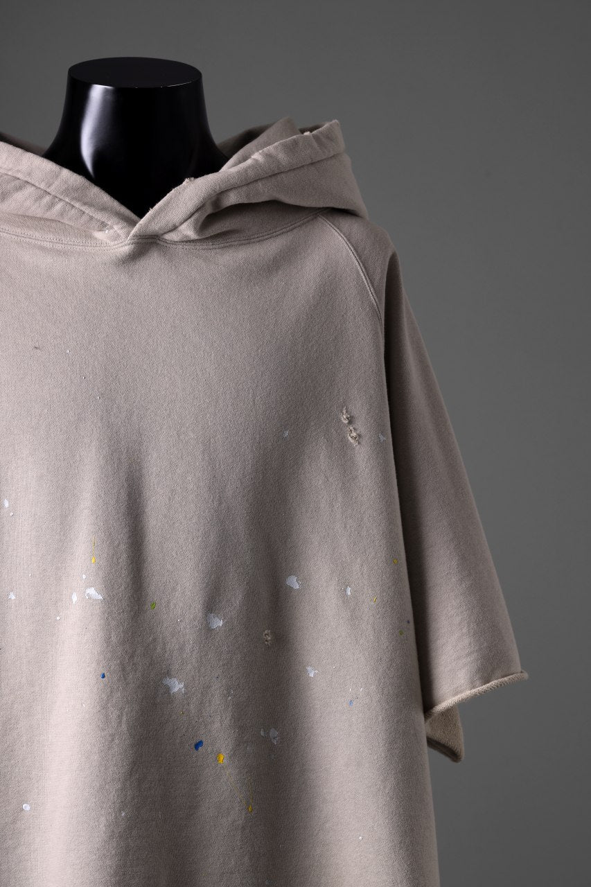 画像をギャラリービューアに読み込む, KATHARINE HAMNETT CUT OFF RAGLAN HOODIE / PENKI SPLASH (STONE)