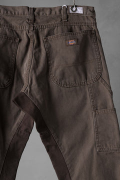 画像をギャラリービューアに読み込む, CHANGES x LOOM exclusive REMAKE REGULAR FIT CARPENTER PANTS / VINTAGE DUCK FABRIC (STONE WASHED) (BROWN #D)