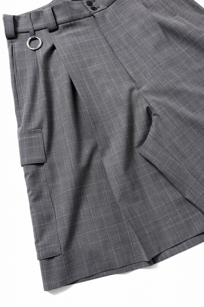 画像をギャラリービューアに読み込む, TARO HORIUCHI / th products Wide Cargo Shorts / 2 way stretch w/p tropical (check)