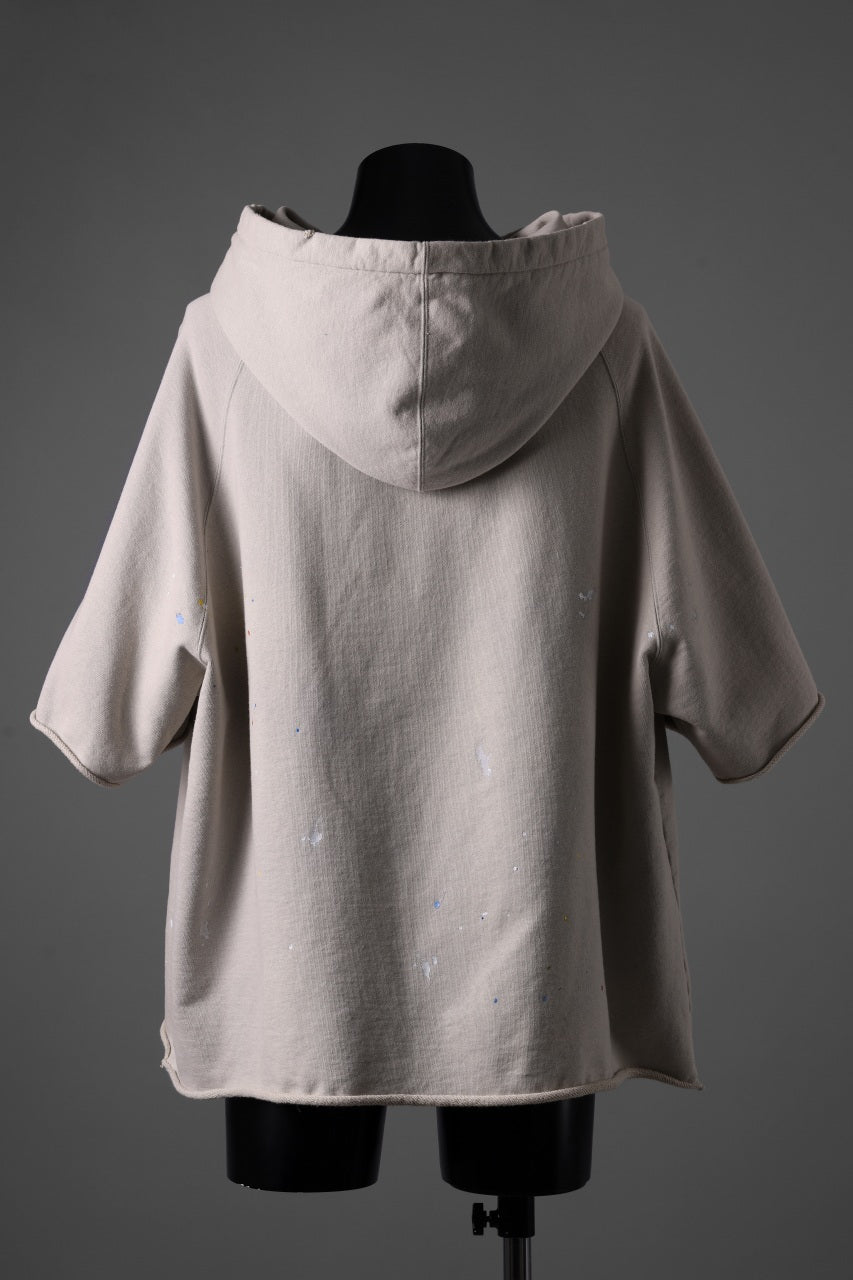画像をギャラリービューアに読み込む, KATHARINE HAMNETT CUT OFF RAGLAN HOODIE / PENKI SPLASH (STONE)